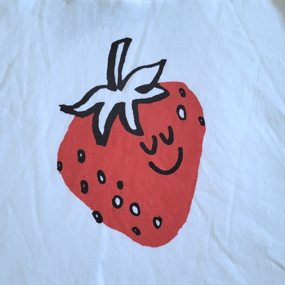 ✨️HP✨️ Levi's Cropped Smiling😊 Strawberry🍓 Hoodie - NWT - Picture 3 of 16